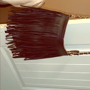 Leather cross body bag never used. MAKE A OFFER!!